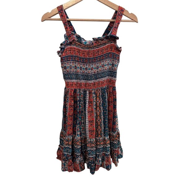 Angie Dresses & Skirts - Angie Blue Pink Boho Country Mini Dress Tunic Women's Size Medium Sundress